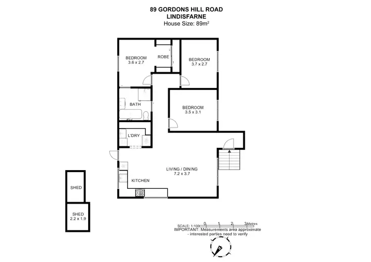 Floorplan of Homely house listing, 89 Gordons Hill Road, Lindisfarne TAS 7015