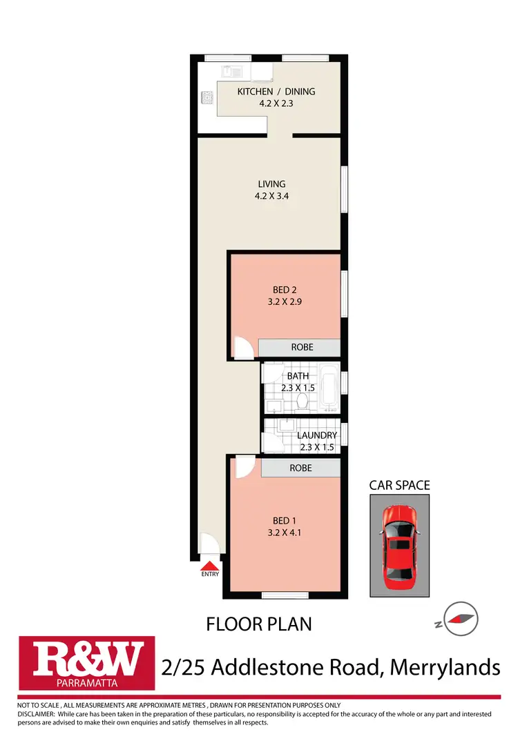 Floorplan of Homely unit listing, 2/25 Addlestone Road, Merrylands NSW 2160