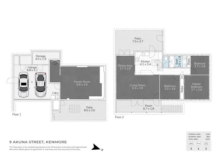 Floorplan of Homely house listing, 9 Akuna Street, Kenmore QLD 4069
