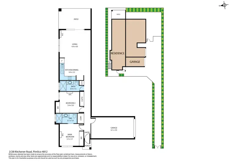 Floorplan of Homely unit listing, 2/28A Kitchener Road, Pimlico QLD 4812