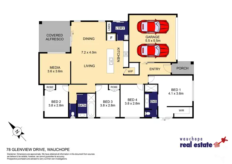 Floorplan of Homely house listing, 78 Glenview Drive, Wauchope NSW 2446