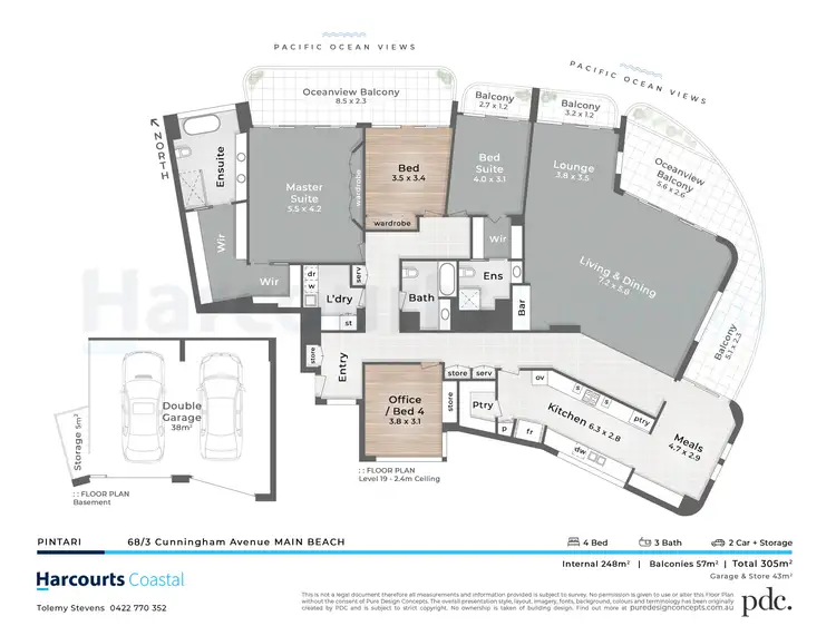 Floorplan of Homely apartment listing, 68/3 Cunningham Avenue, Main Beach QLD 4217