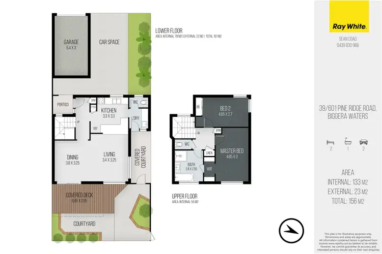 Floorplan of Homely townhouse listing, 39/601 Pine Ridge Road, Biggera Waters QLD 4216
