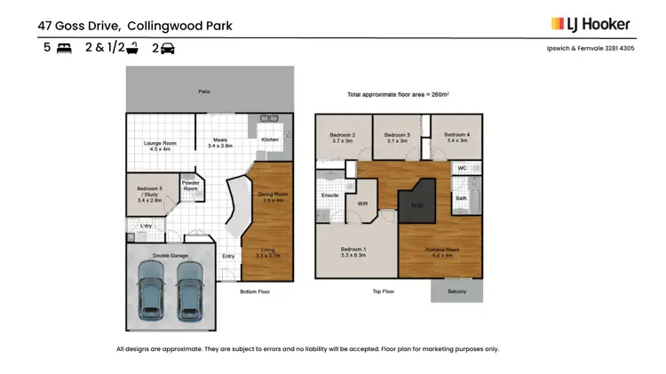 Floorplan of Homely house listing, 47 Goss Drive, Collingwood Park QLD 4301
