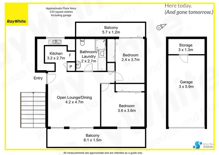 Floorplan of Homely unit listing, 31/9 South Street, Batemans Bay NSW 2536