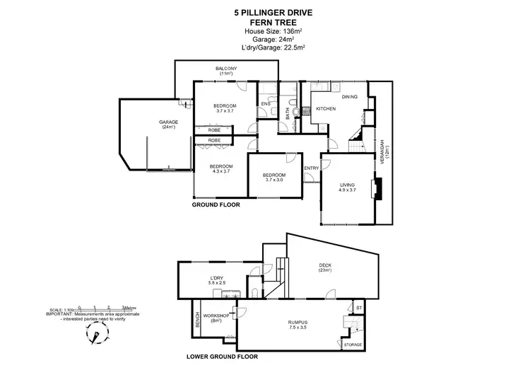 Floorplan of Homely house listing, 5 Pillinger Drive, Fern Tree TAS 7054