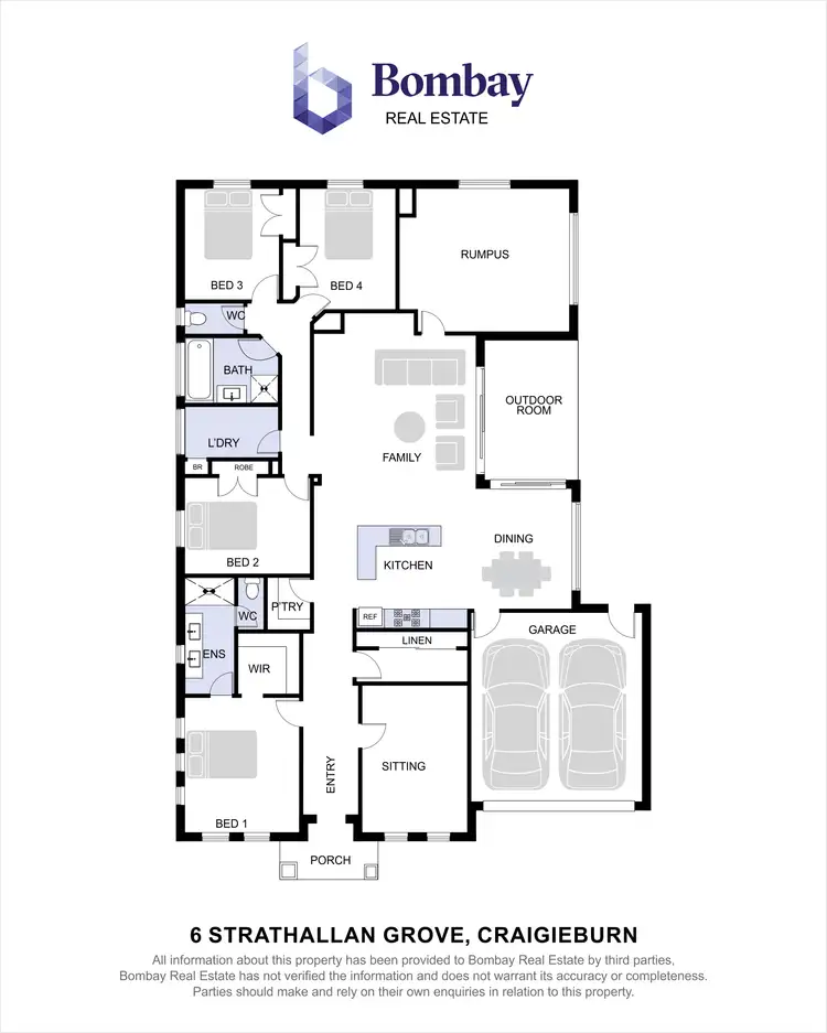 Floorplan of Homely house listing, 6 Strathallan Grove, Craigieburn VIC 3064