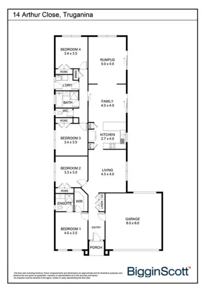 Floorplan of Homely house listing, 14 Arthur close, Truganina VIC 3029