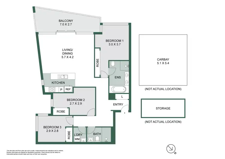 Floorplan of Homely apartment listing, 201/8 Graylands Road, Claremont WA 6010