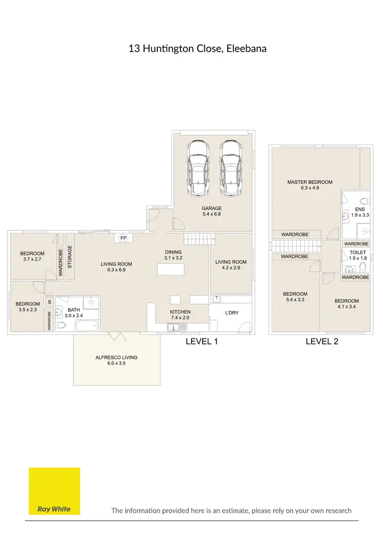 Floorplan of Homely house listing, 13 Huntington Close, Eleebana NSW 2282