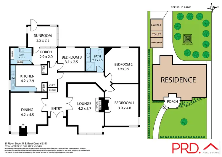 Floorplan of Homely house listing, 21 Ripon Street North, Ballarat Central VIC 3350