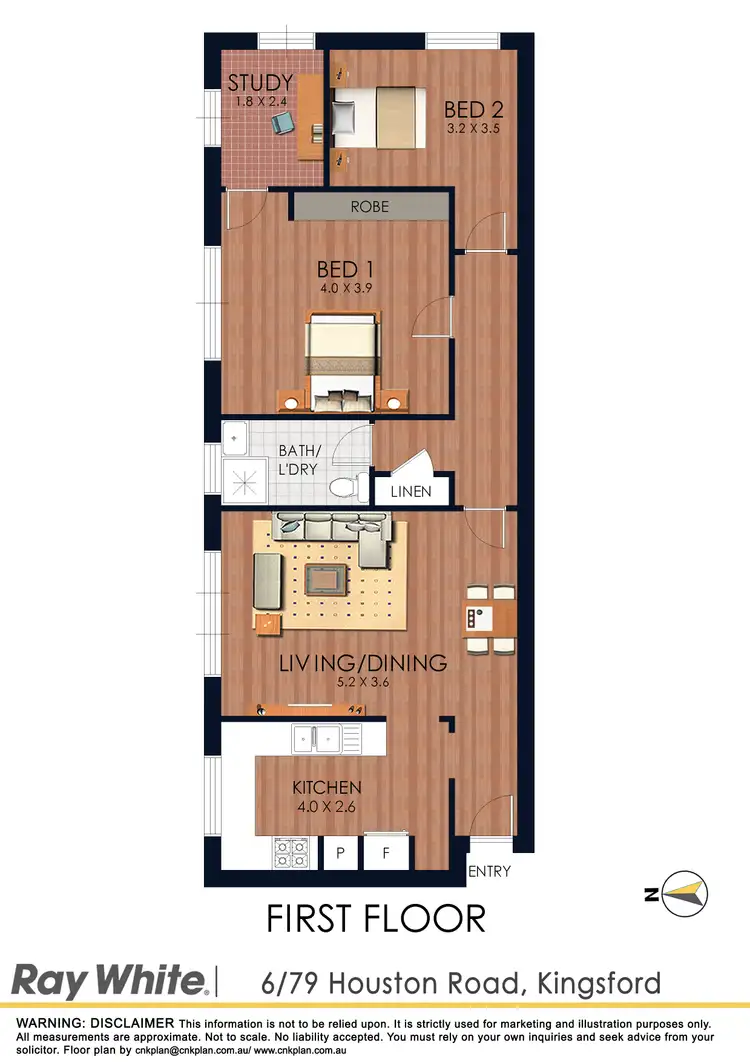 Floorplan of Homely apartment listing, 6/79 Houston Road, Kingsford NSW 2032