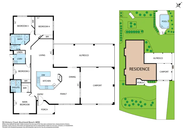 Floorplan of Homely house listing, 10 Hickory Court, Bushland Beach QLD 4818