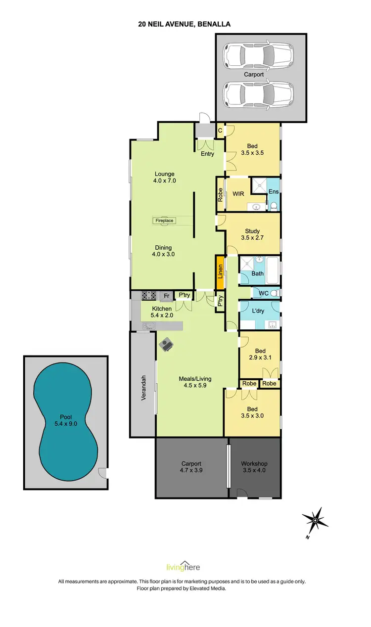 Floorplan of Homely house listing, 18-20 Neil Avenue, Benalla VIC 3672