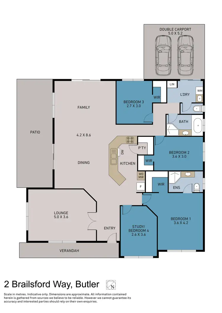 Floorplan of Homely house listing, 2 Brailsford Way, Butler WA 6036