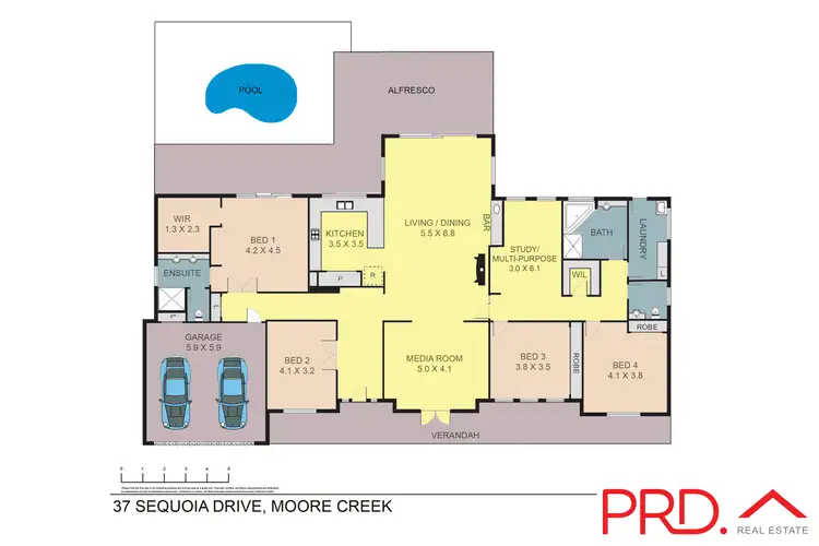 Floorplan of Homely house listing, 37 Sequoia Drive, Tamworth NSW 2340