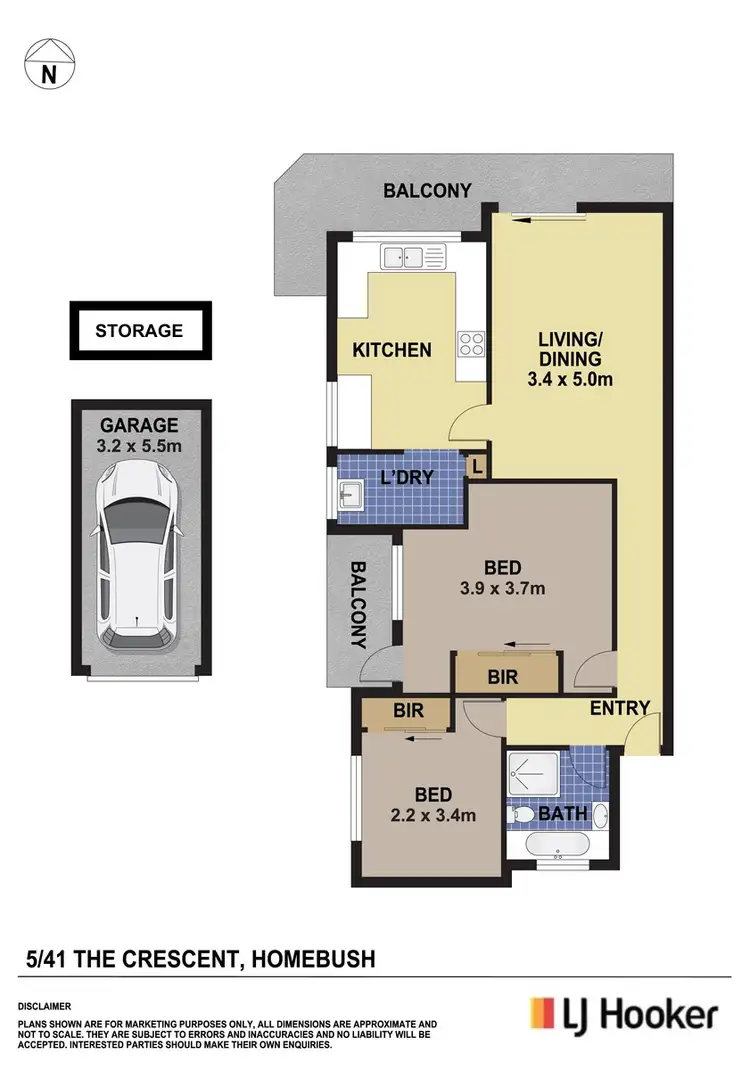 Floorplan of Homely unit listing, 5/41 The Crescent, Homebush NSW 2140