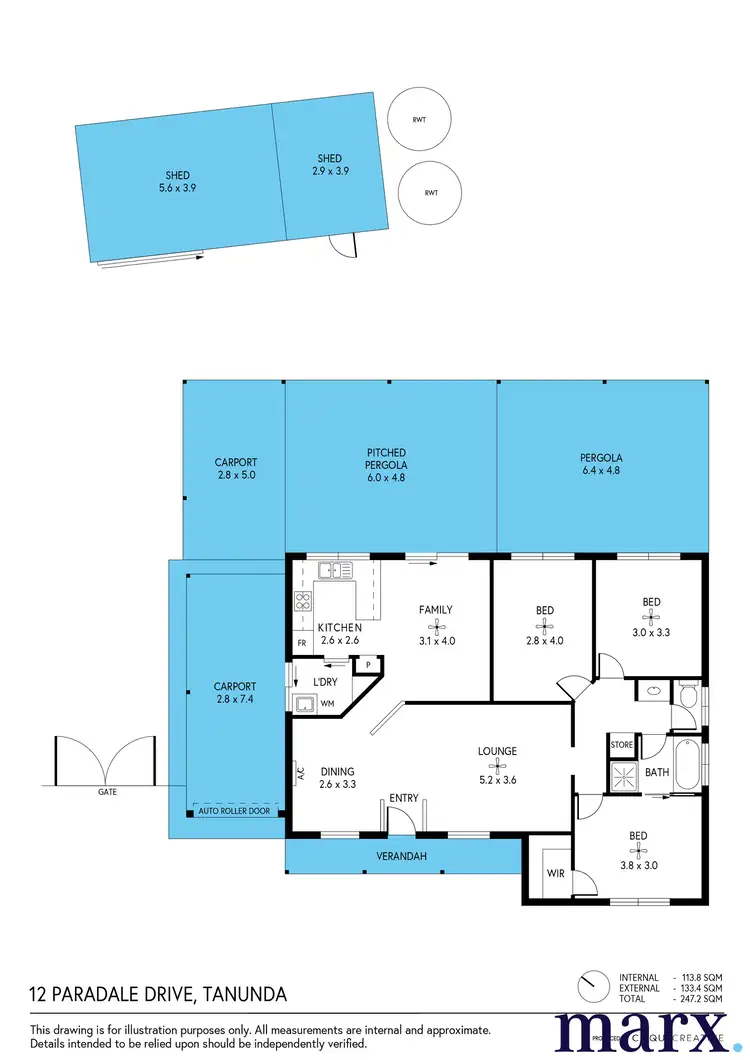 Floorplan of Homely house listing, 12 Paradale Drive, Tanunda SA 5352