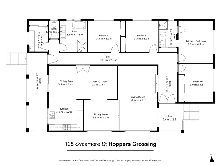 Floorplan of Homely house listing, 108 SYCAMORE STREET, Hoppers Crossing VIC 3029
