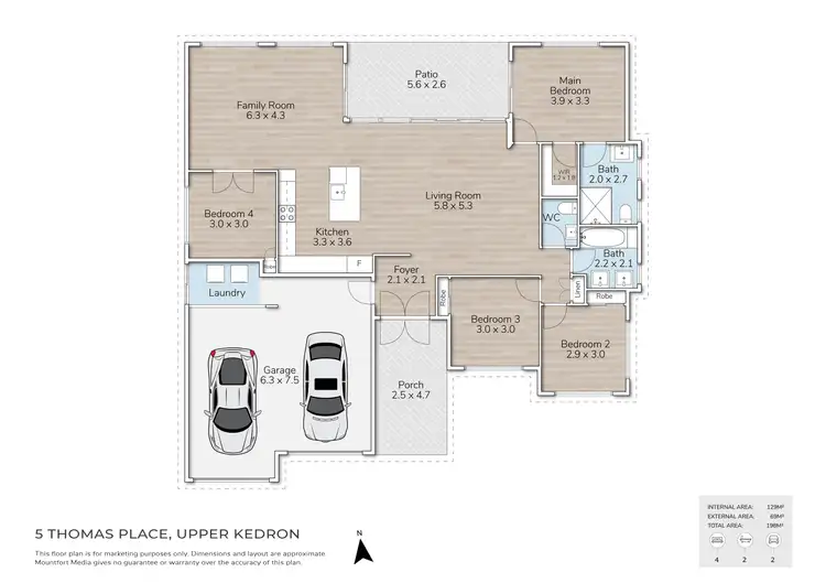Floorplan of Homely house listing, 5 Thomas Place, Upper Kedron QLD 4055