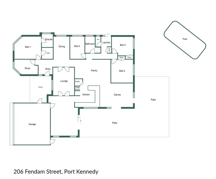 Floorplan of Homely house listing, 206 Fendam Street, Port Kennedy WA 6172
