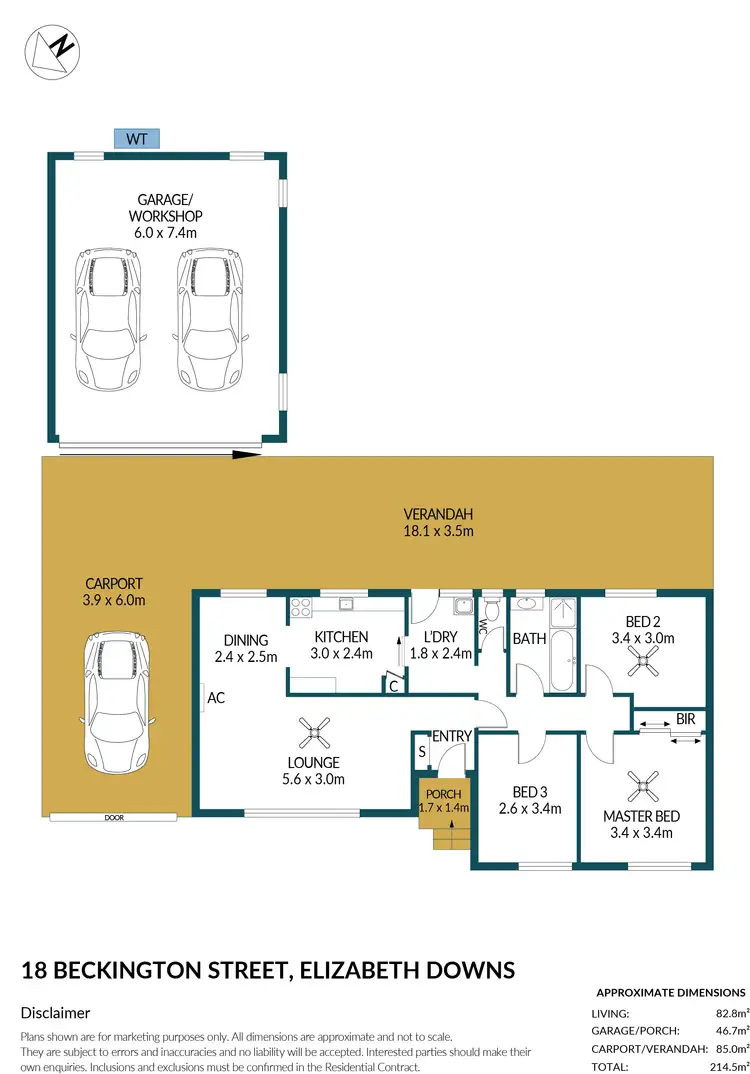 Floorplan of Homely house listing, 18 Beckington Street, Elizabeth Downs SA 5113
