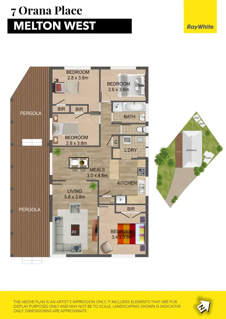 Floorplan of Homely house listing, 7 Orana Place, Melton West VIC 3337