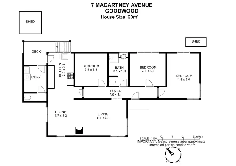 Floorplan of Homely house listing, 7 Macartney Avenue, Goodwood TAS 7010