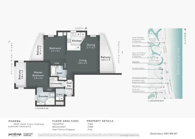 Floorplan of Homely unit listing, 402/2865 Gold Coast Highway, Surfers Paradise QLD 4217