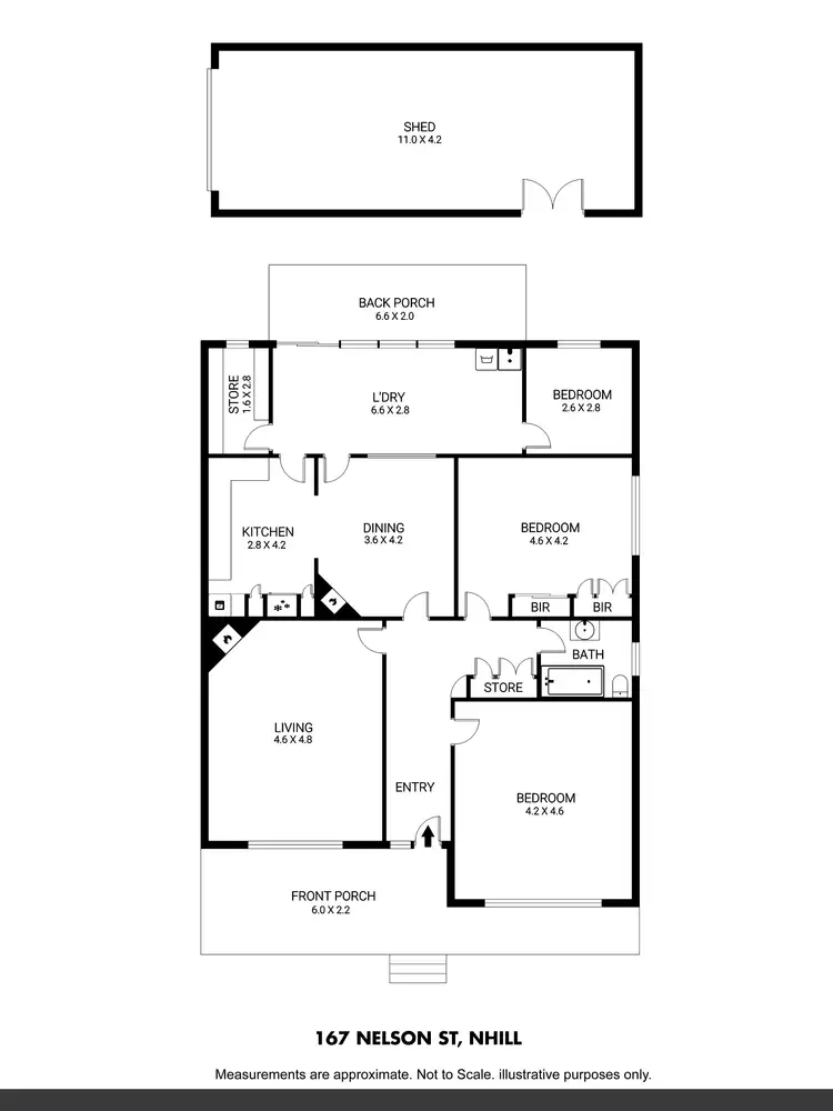 Floorplan of Homely house listing, 167 Nelson Street, Nhill VIC 3418