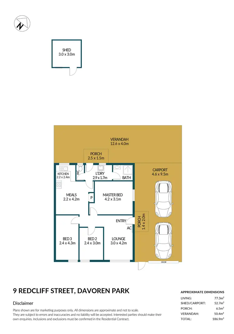 Floorplan of Homely house listing, 9 Redcliff Street, Davoren Park SA 5113