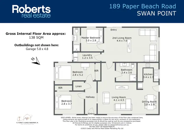 Floorplan of Homely house listing, 189 Paper Beach Road, Swan Point TAS 7275
