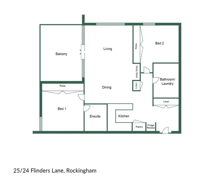 Floorplan of Homely apartment listing, 25/24 Flinders Lane, Rockingham WA 6168