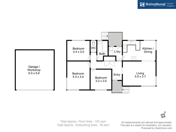 Floorplan of Homely house listing, 40 John Street, Geeveston TAS 7116
