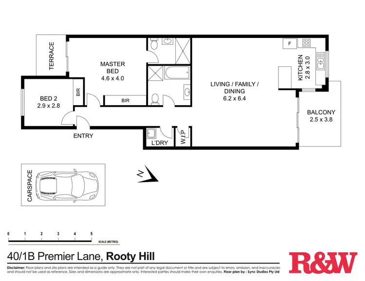 Floorplan of Homely unit listing, 40/1B Premier Lane, Rooty Hill NSW 2766