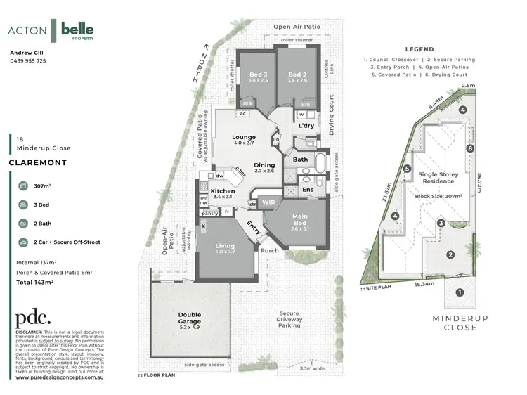 Floorplan of Homely house listing, 18 Minderup Close, Claremont WA 6010
