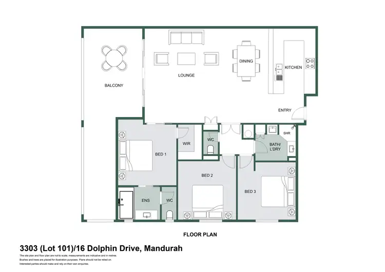 Floorplan of Homely apartment listing, 101/16 Dolphin Drive, Mandurah WA 6210