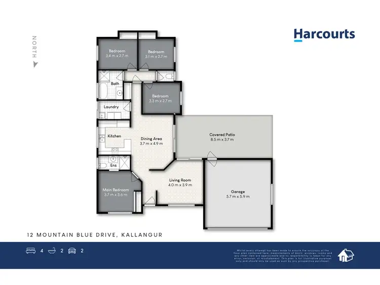 Floorplan of Homely house listing, 12 Mountain Blue Drive, Kallangur QLD 4503
