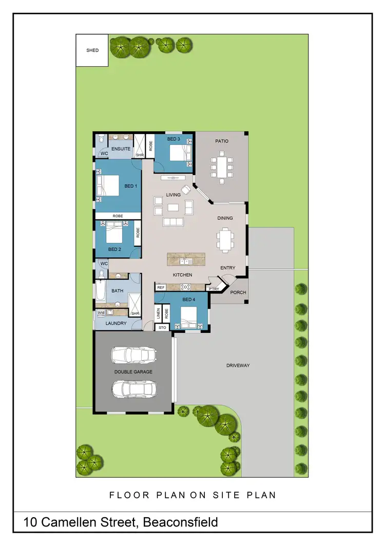 Floorplan of Homely house listing, 10 Camellen Street, Beaconsfield QLD 4740
