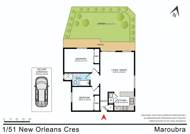 Floorplan of Homely apartment listing, 1/51 New Orleans Crescent, Maroubra NSW 2035