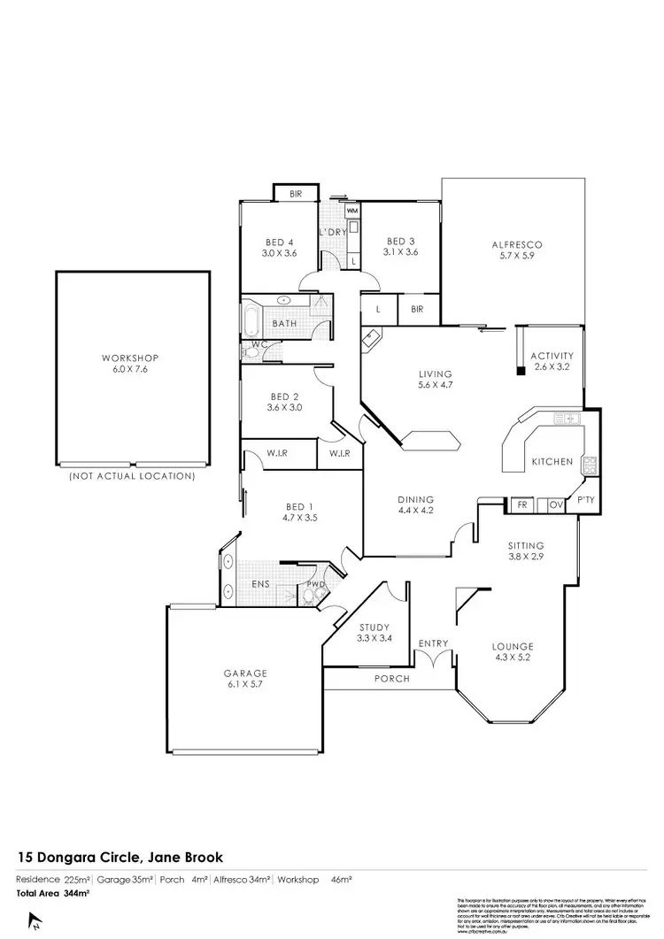 Floorplan of Homely house listing, 15 Dongara Circle, Jane Brook WA 6056