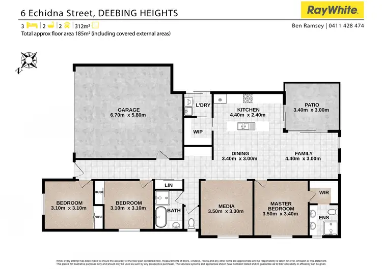 Floorplan of Homely house listing, 6 Echidna Street, Deebing Heights QLD 4306
