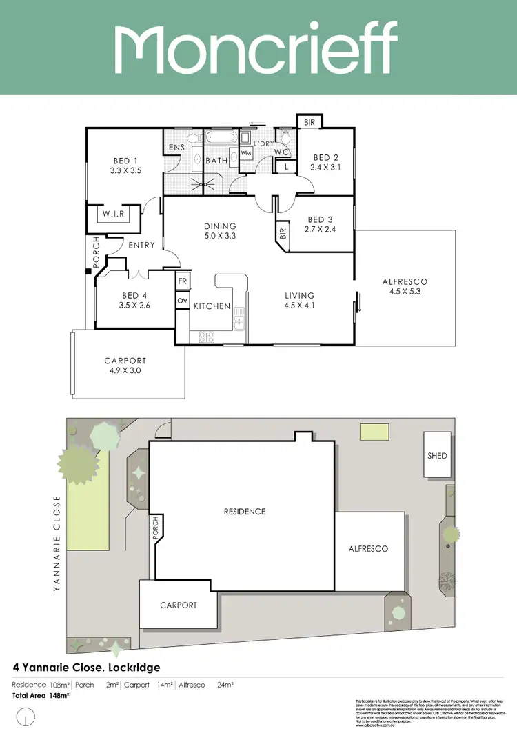 Floorplan of Homely house listing, 4 Yannarie Close, Lockridge WA 6054