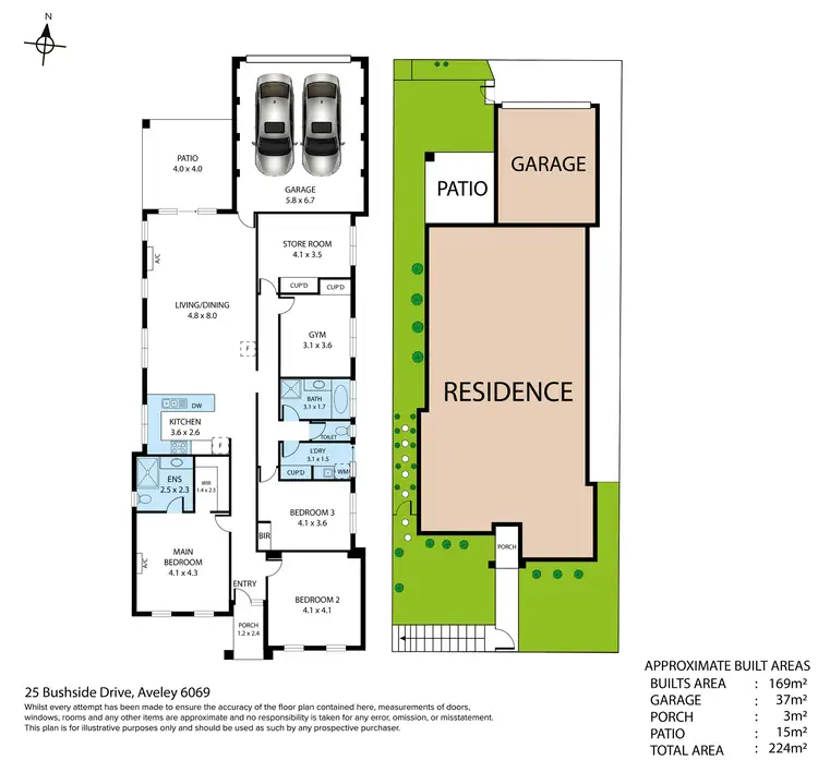 Floorplan of Homely house listing, 25 Bushside Drive, Aveley WA 6069
