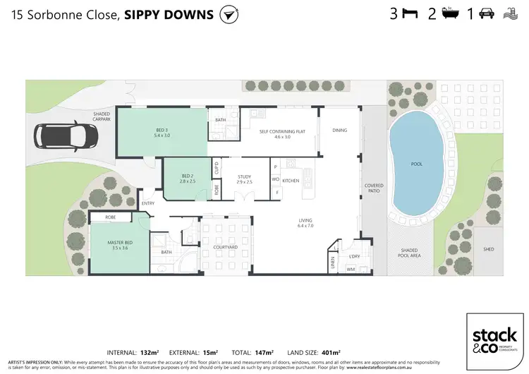 Floorplan of Homely house listing, 15 Sorbonne Close, Sippy Downs QLD 4556