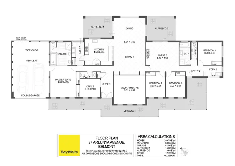 Floorplan of Homely house listing, 37 Arlunya Avenue, Belmont WA 6104