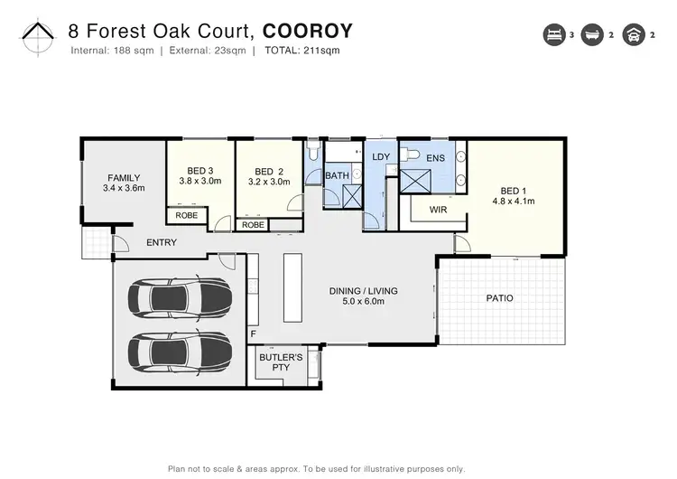 Floorplan of Homely house listing, 8 Forest Oak Court, Cooroy QLD 4563