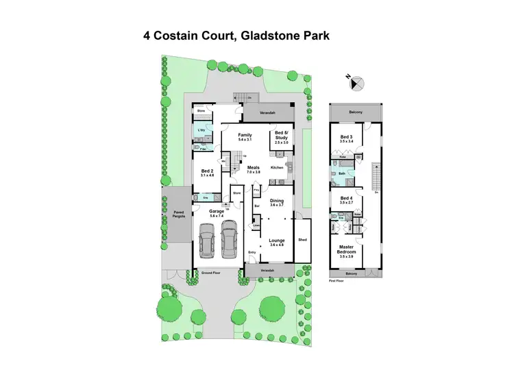 Floorplan of Homely house listing, 4 Costain Court, Gladstone Park VIC 3043