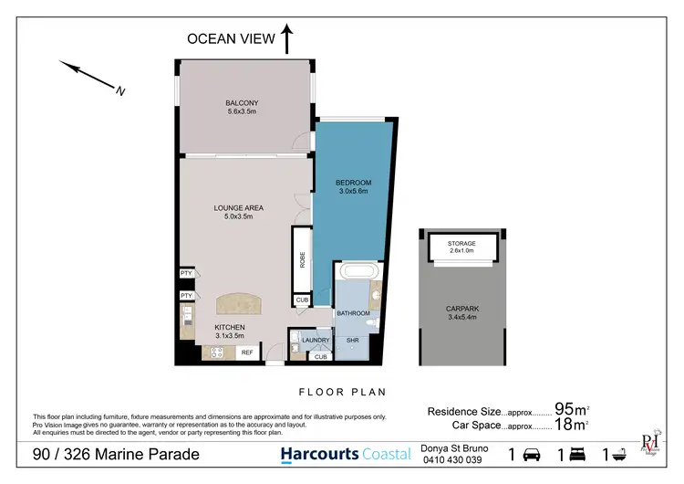 Floorplan of Homely unit listing, 90/326 Marine Parade, Labrador QLD 4215