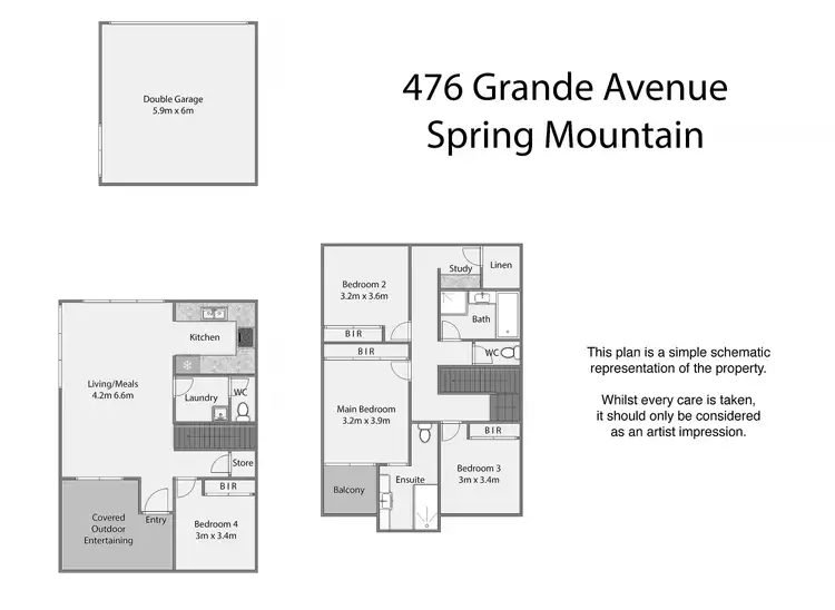 Floorplan of Homely house listing, 476 Grande Avenue, Spring Mountain QLD 4300